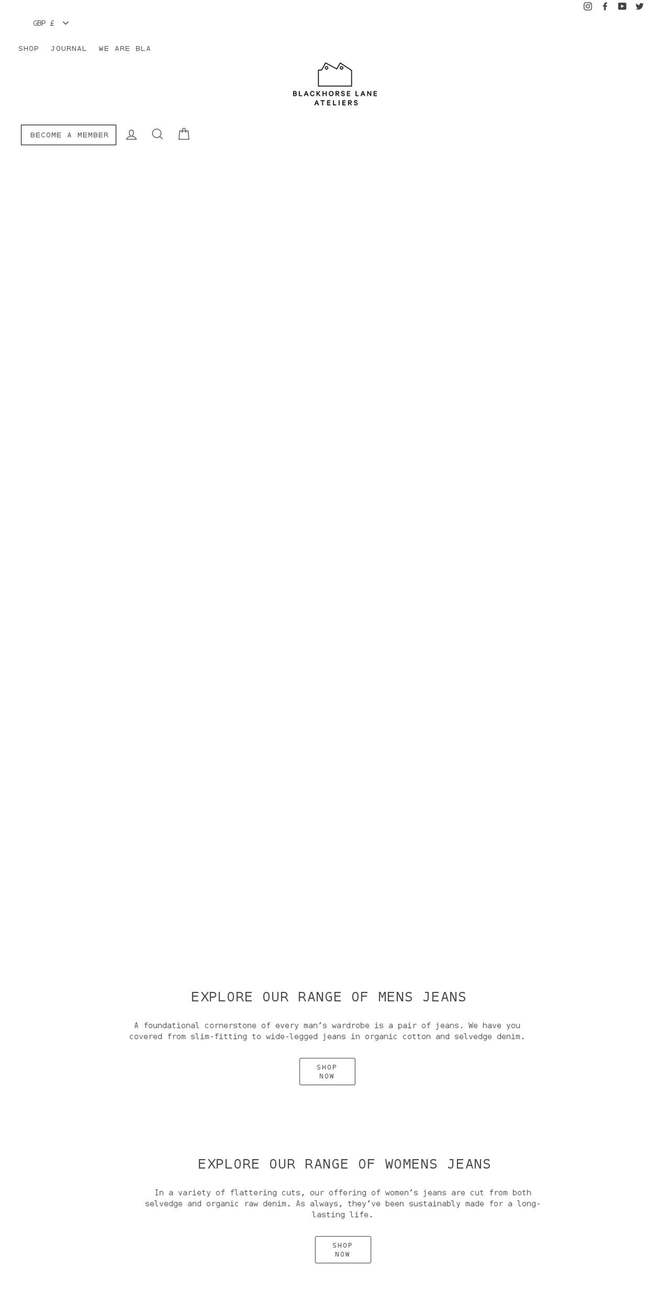 blackhorselane.com shopify website screenshot