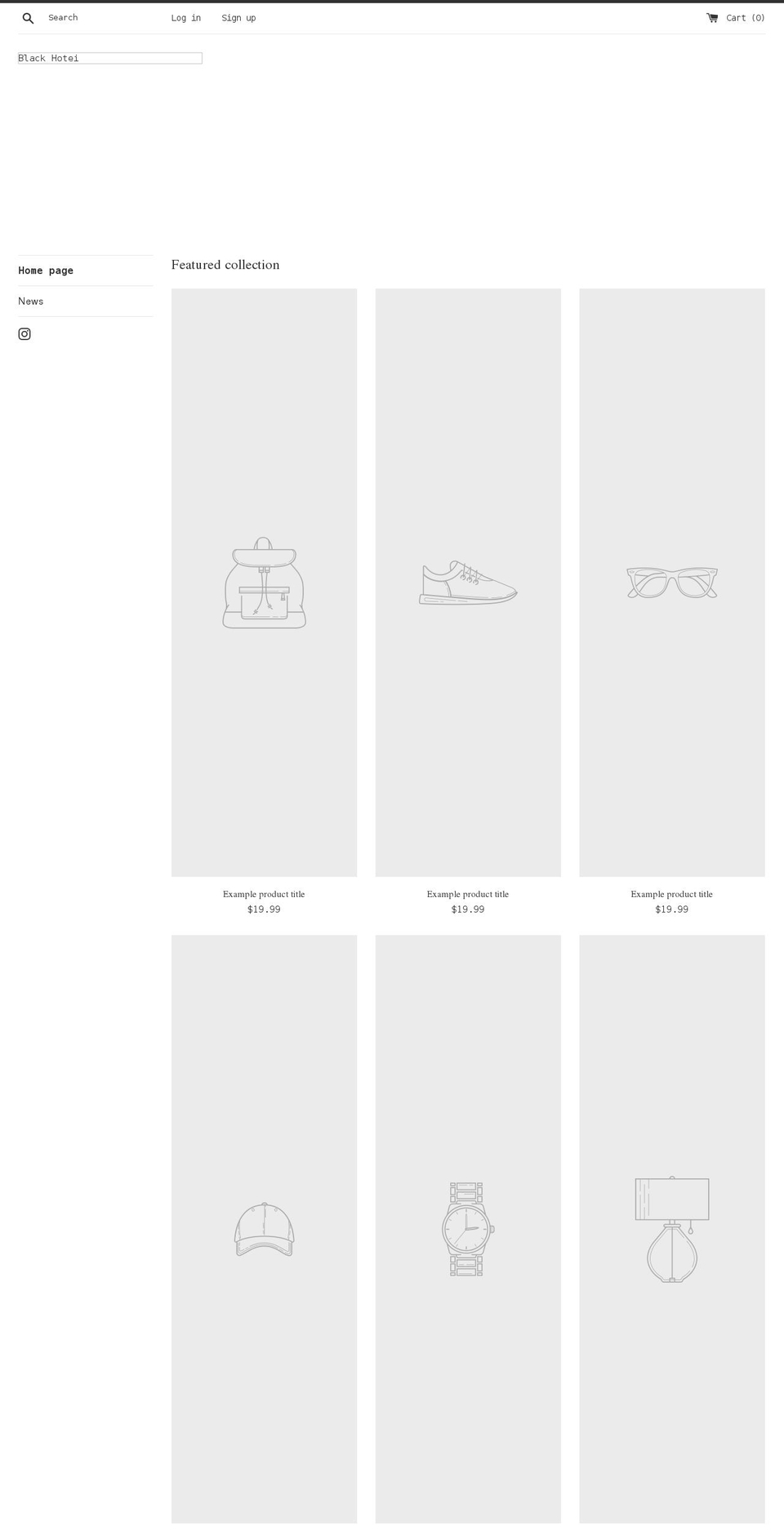 blackhotei.com shopify website screenshot