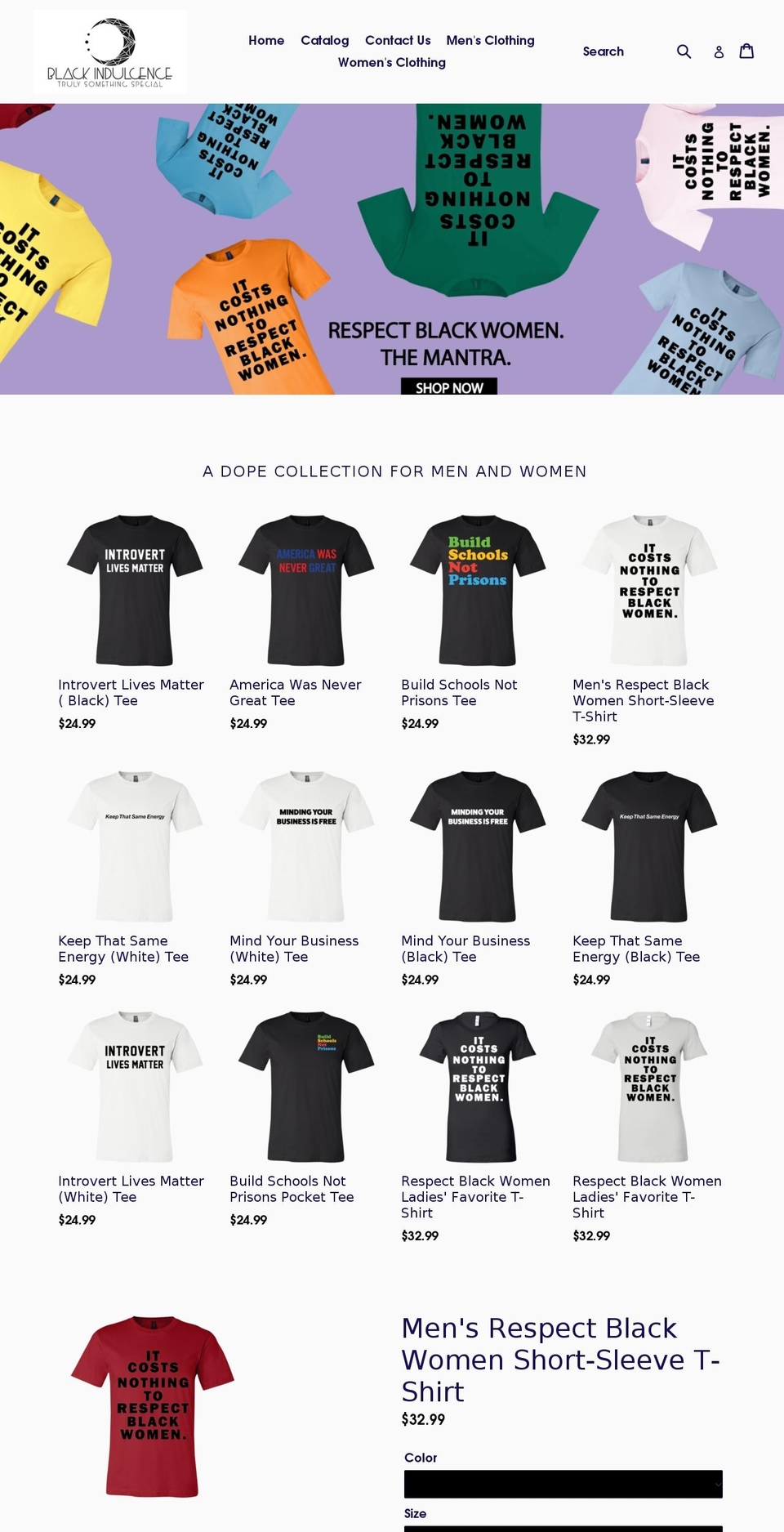 blackindulgence.com — Shopify storefront screenshot