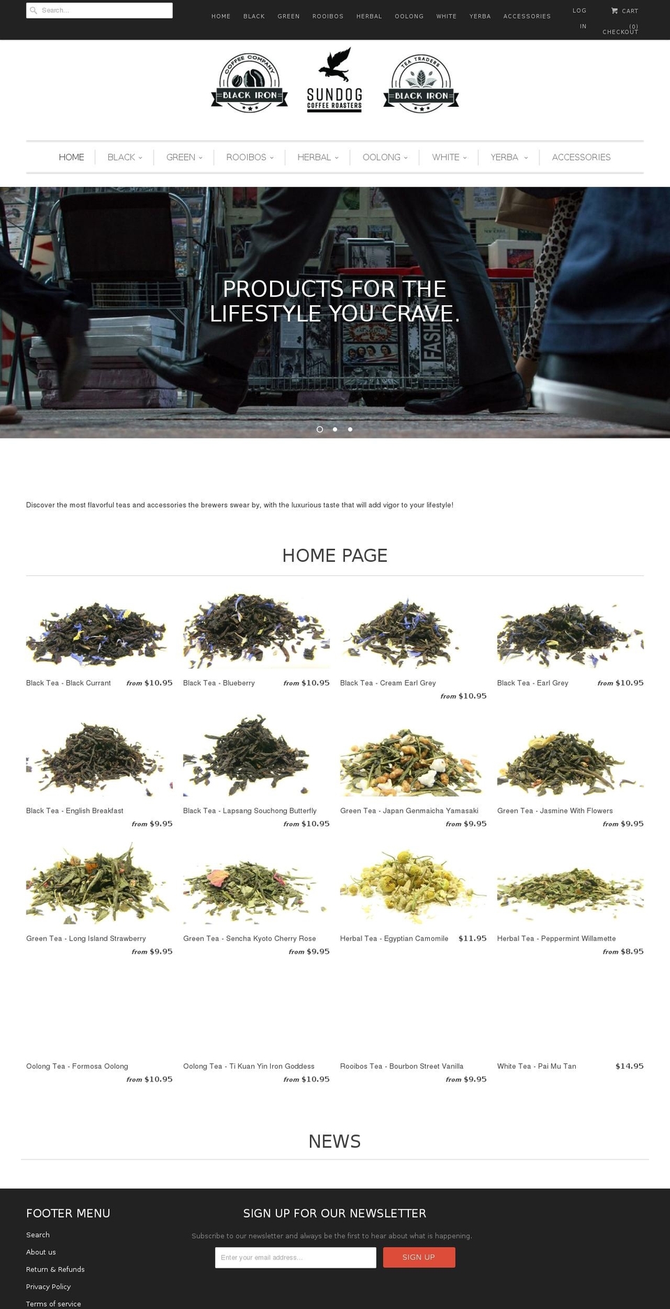 blackironteatraders.com shopify website screenshot