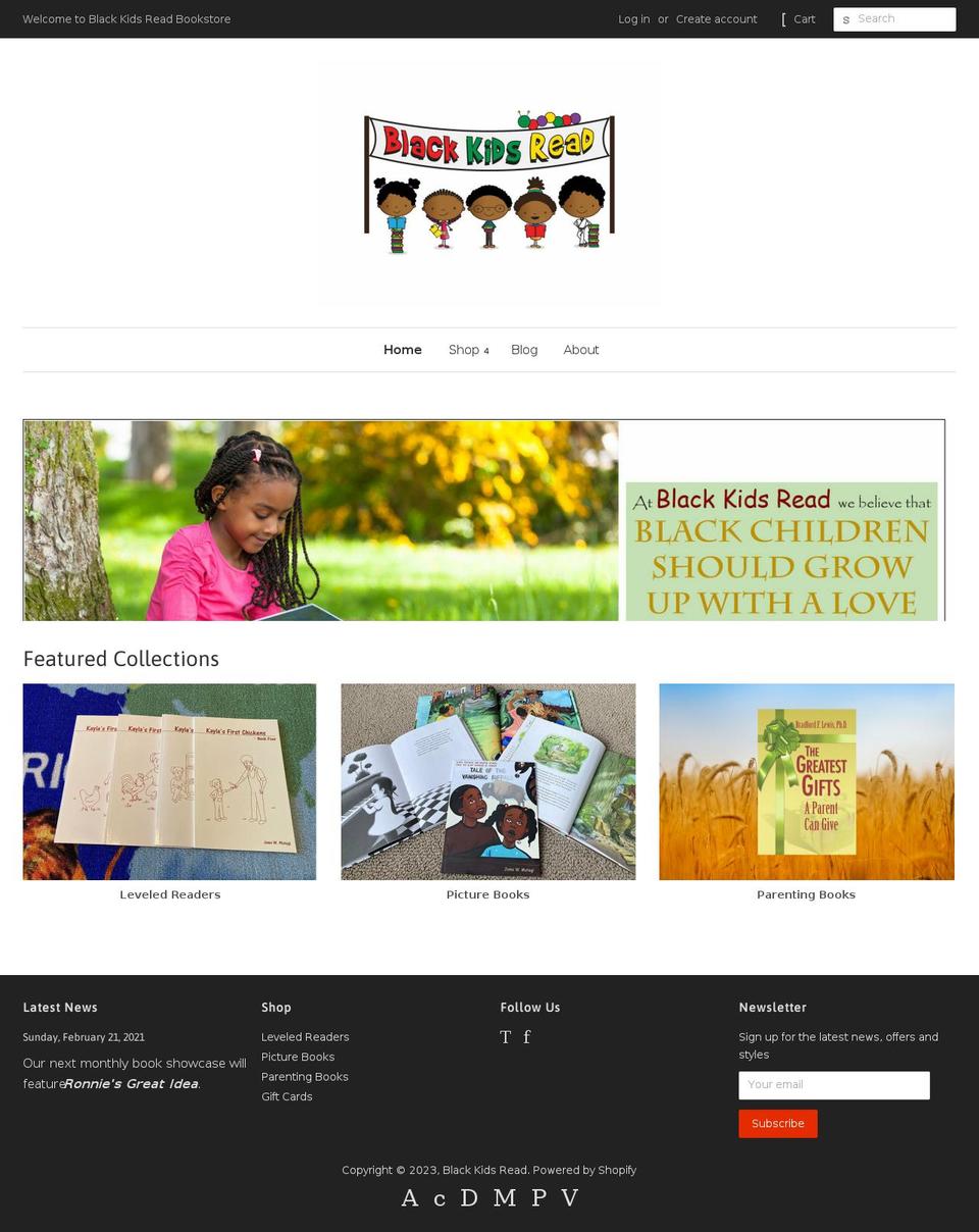 blackkidsread.org shopify website screenshot