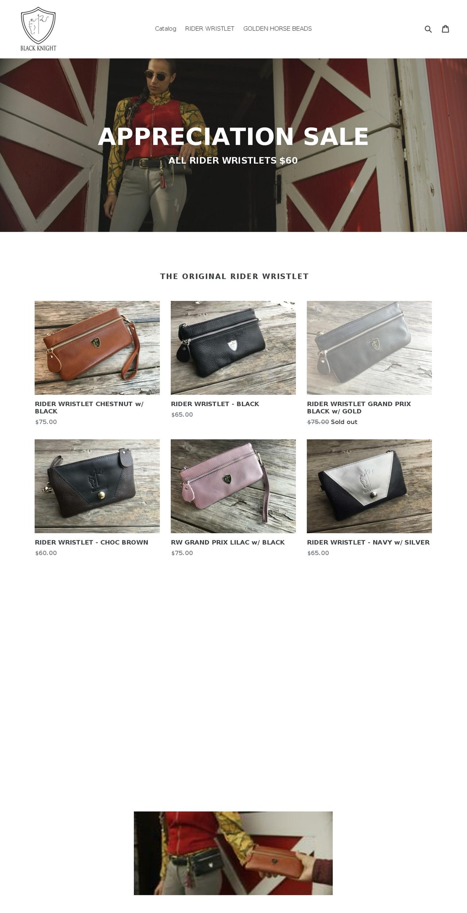 blackknightaccessories.com shopify website screenshot