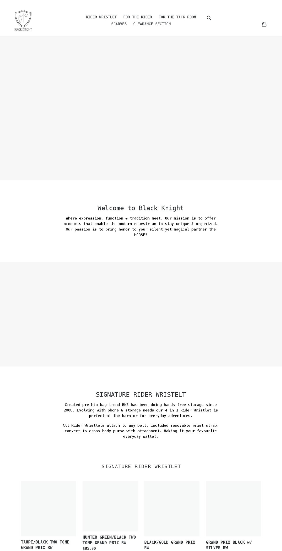 blackknightworld.com shopify website screenshot
