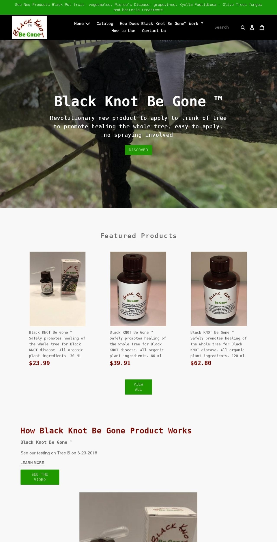 blackknotbegone.com shopify website screenshot