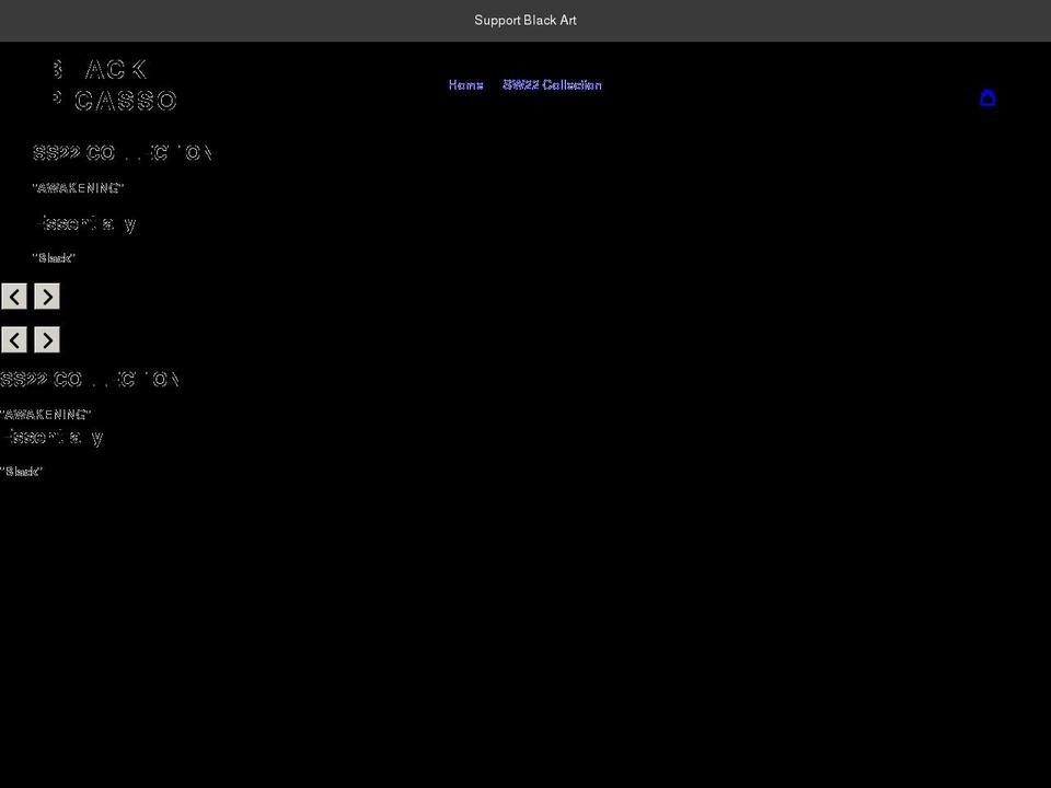 blackkpicasso.com shopify website screenshot