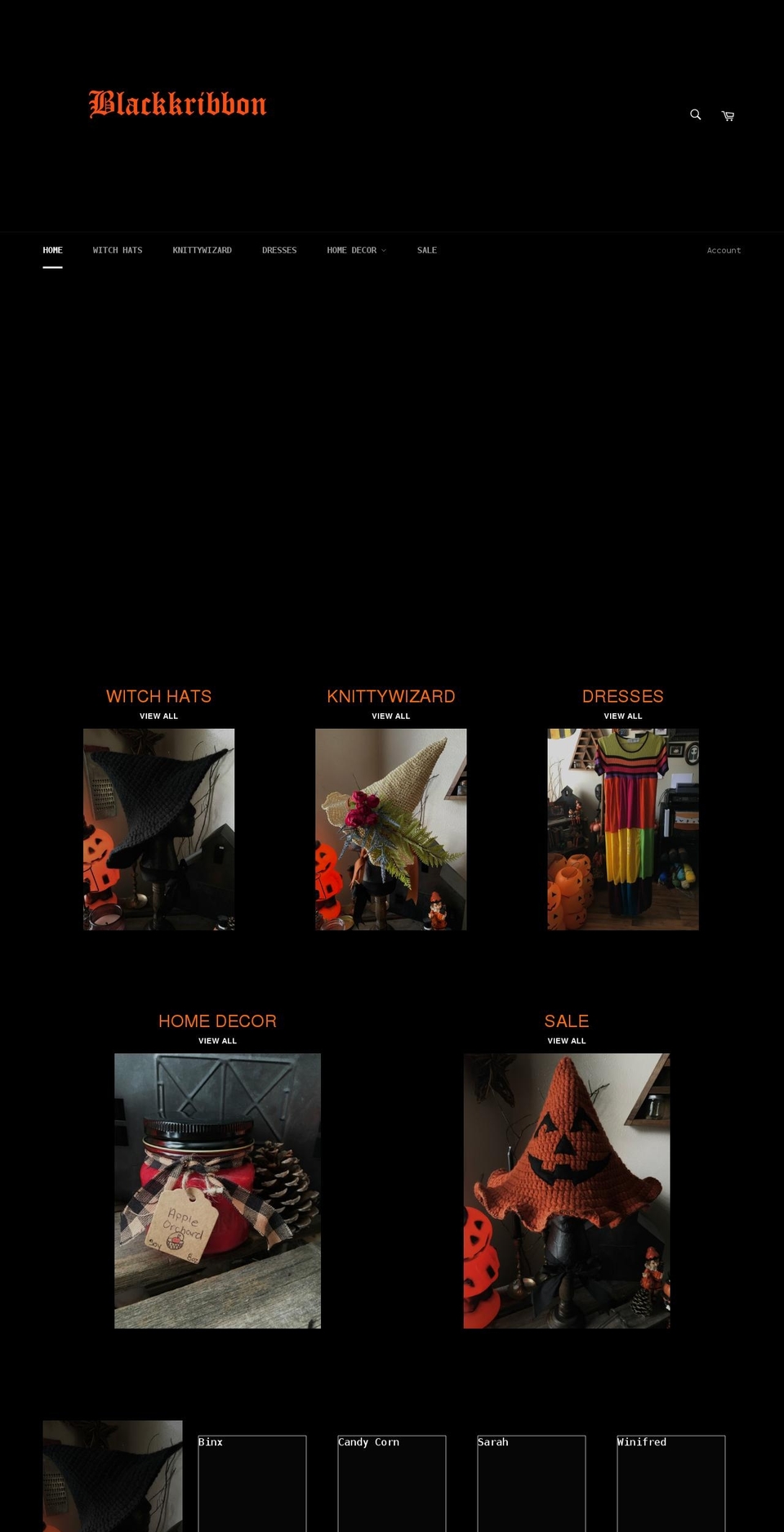 blackkribbon.com shopify website screenshot