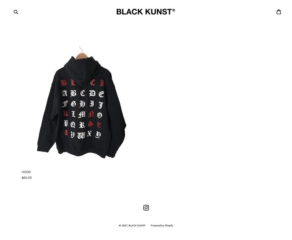 blackkunst.com shopify website screenshot
