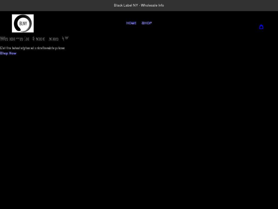blacklabel-ny.myshopify.com shopify website screenshot