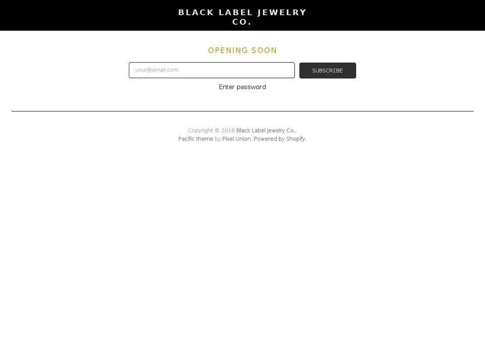 blacklabeljewelry.com — Shopify storefront screenshot