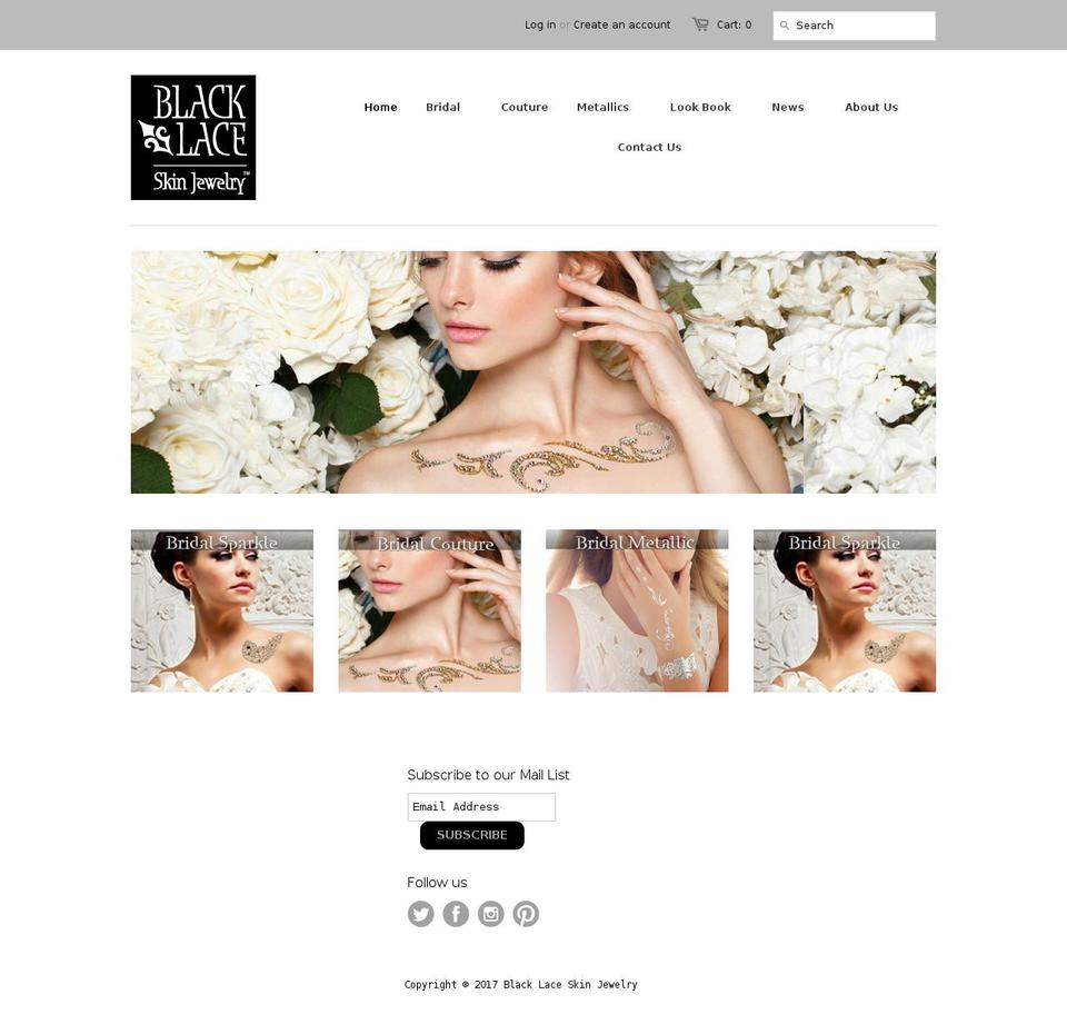blacklacebridal.com shopify website screenshot