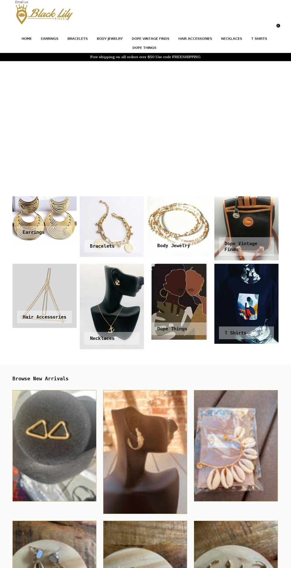 blacklilykisses.com shopify website screenshot