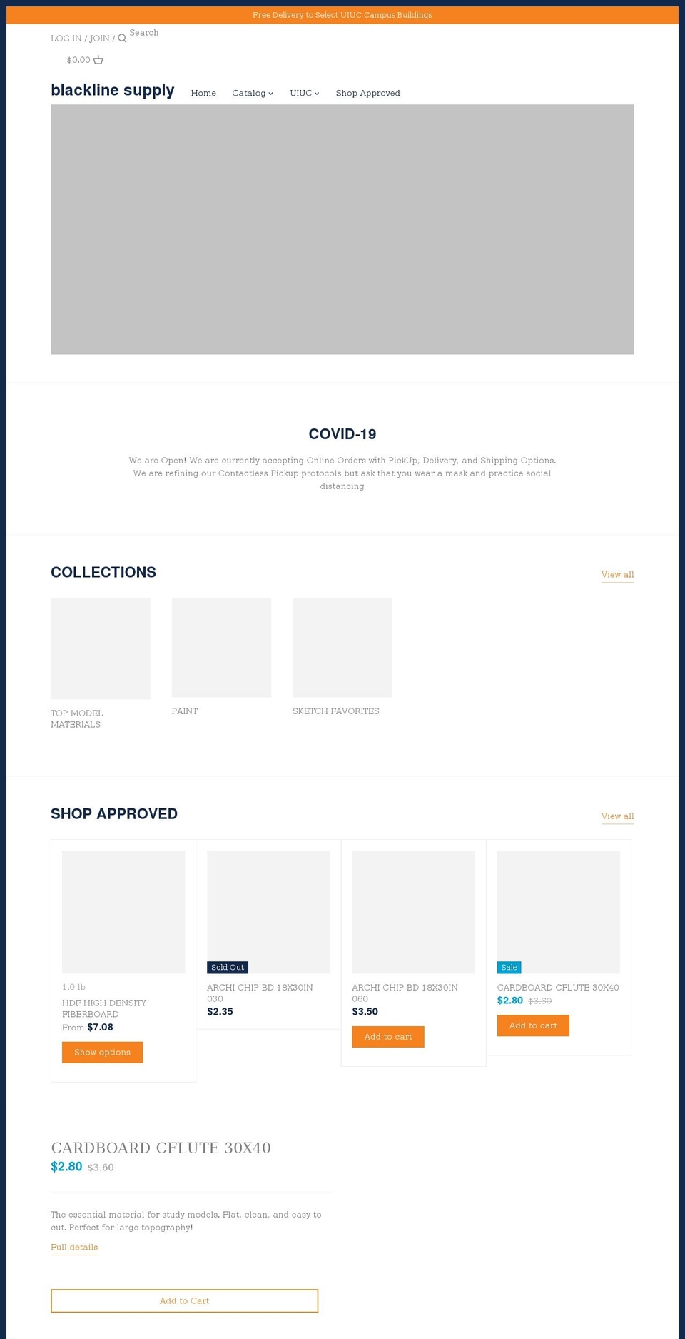 blacklinesupply.com shopify website screenshot