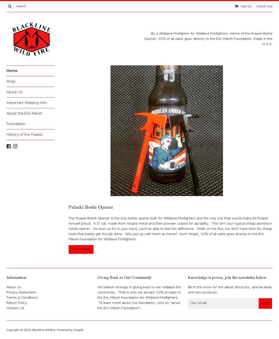 blacklinewildfire.com — Shopify storefront screenshot