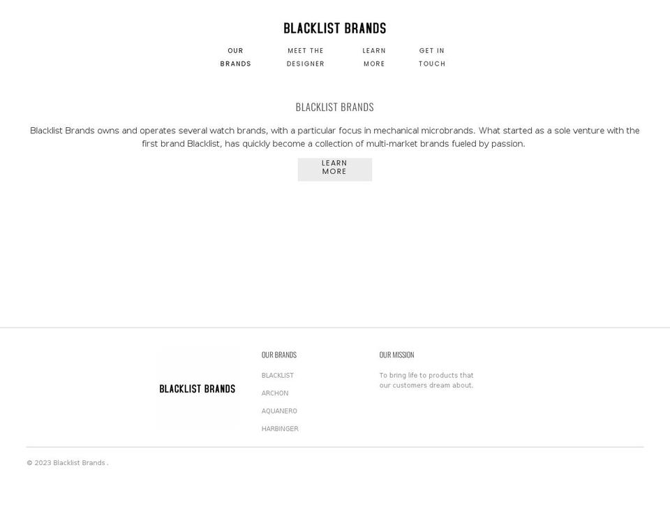 blacklistbrands.com shopify website screenshot