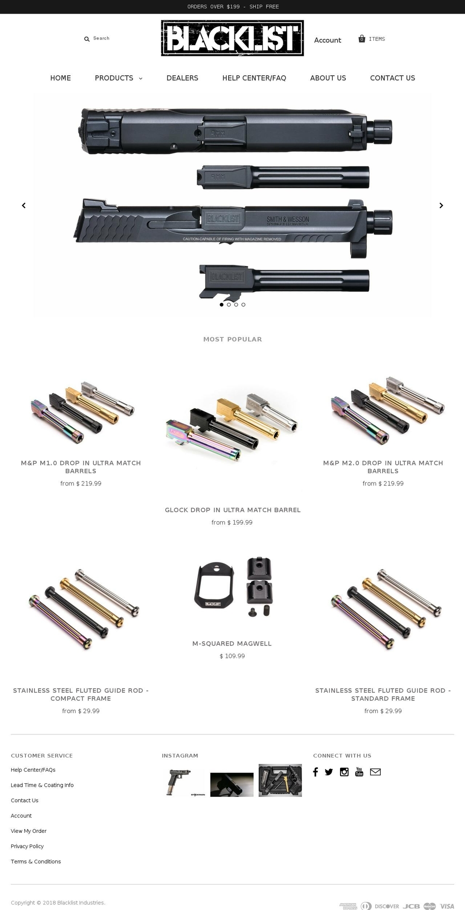 blacklistindustries.com — Shopify storefront screenshot