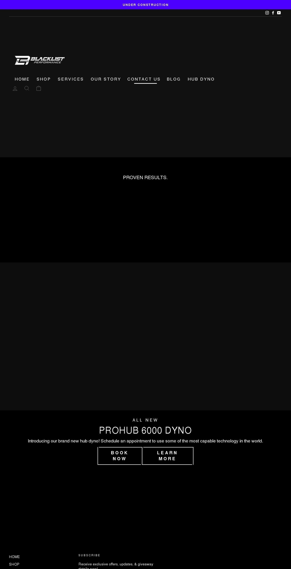 blacklistperformancefl.com shopify website screenshot