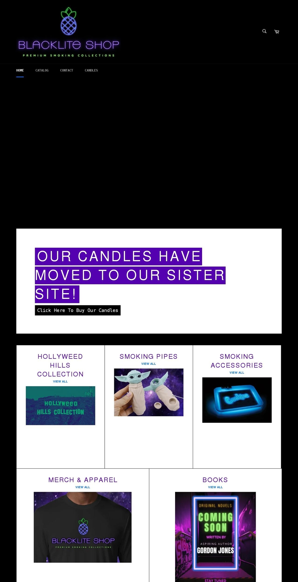 blackliteshop.com shopify website screenshot