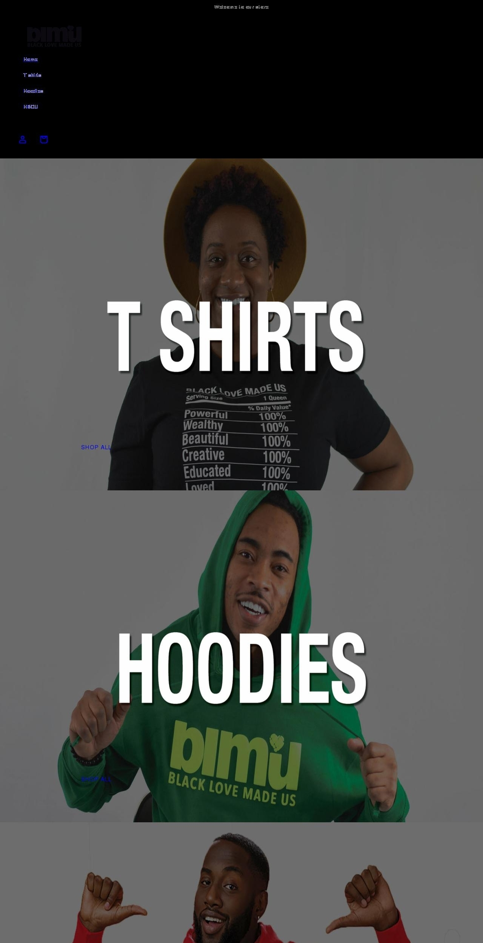 blacklovemadeus.com shopify website screenshot