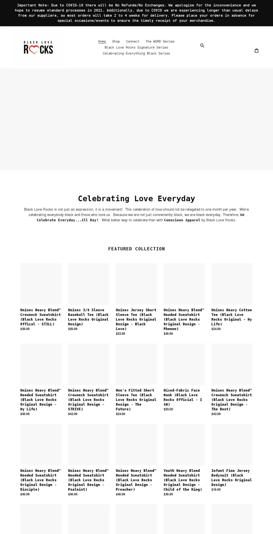 blackloverocksofficial.com shopify website screenshot