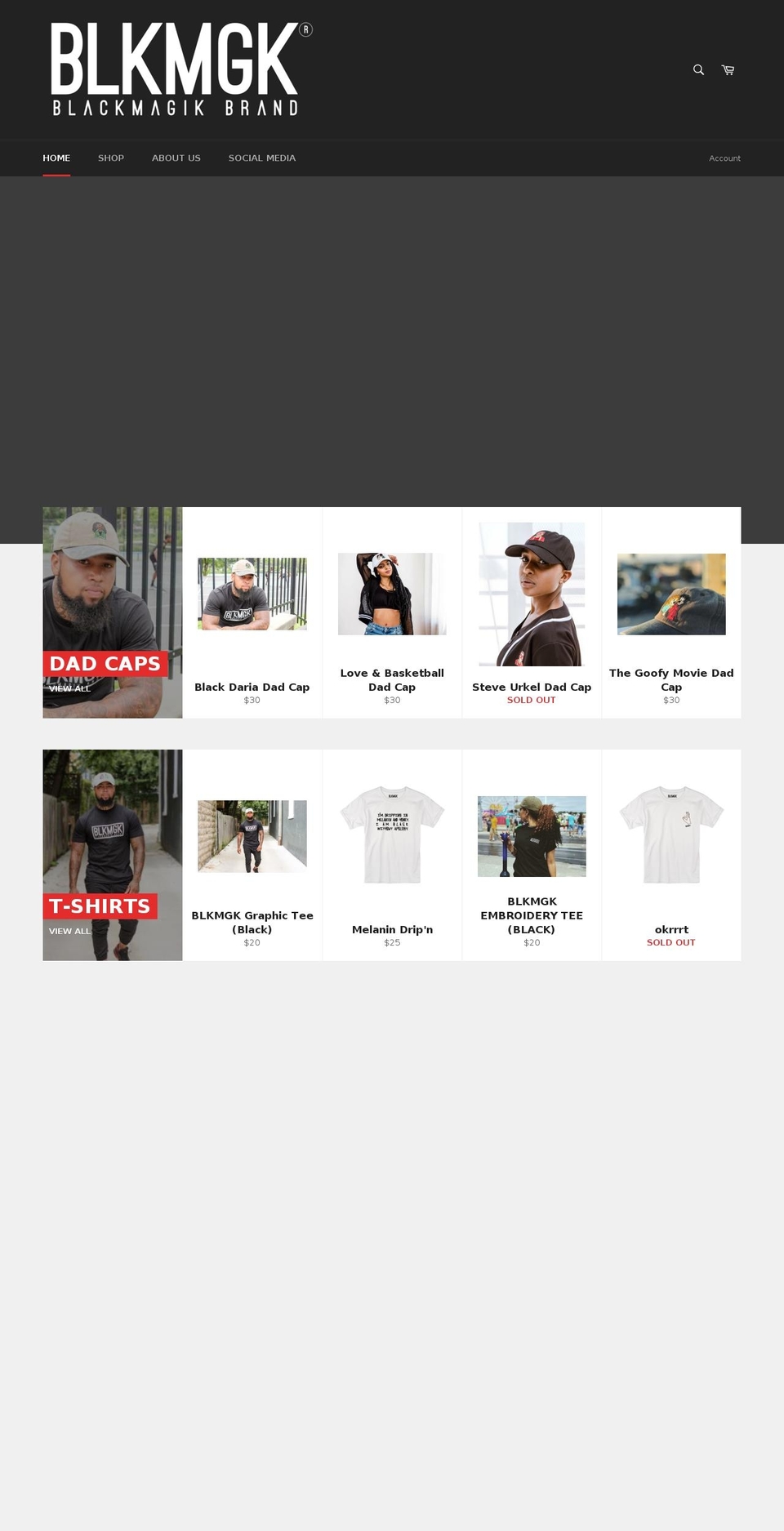 blackmagikbrand.com — Shopify storefront screenshot