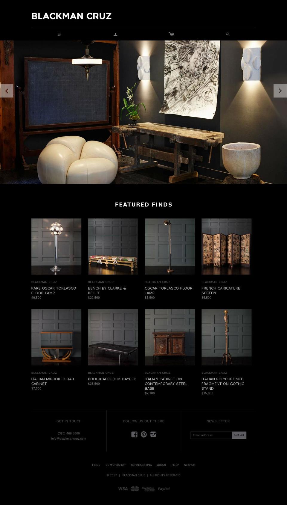 blackmancruz.com shopify website screenshot