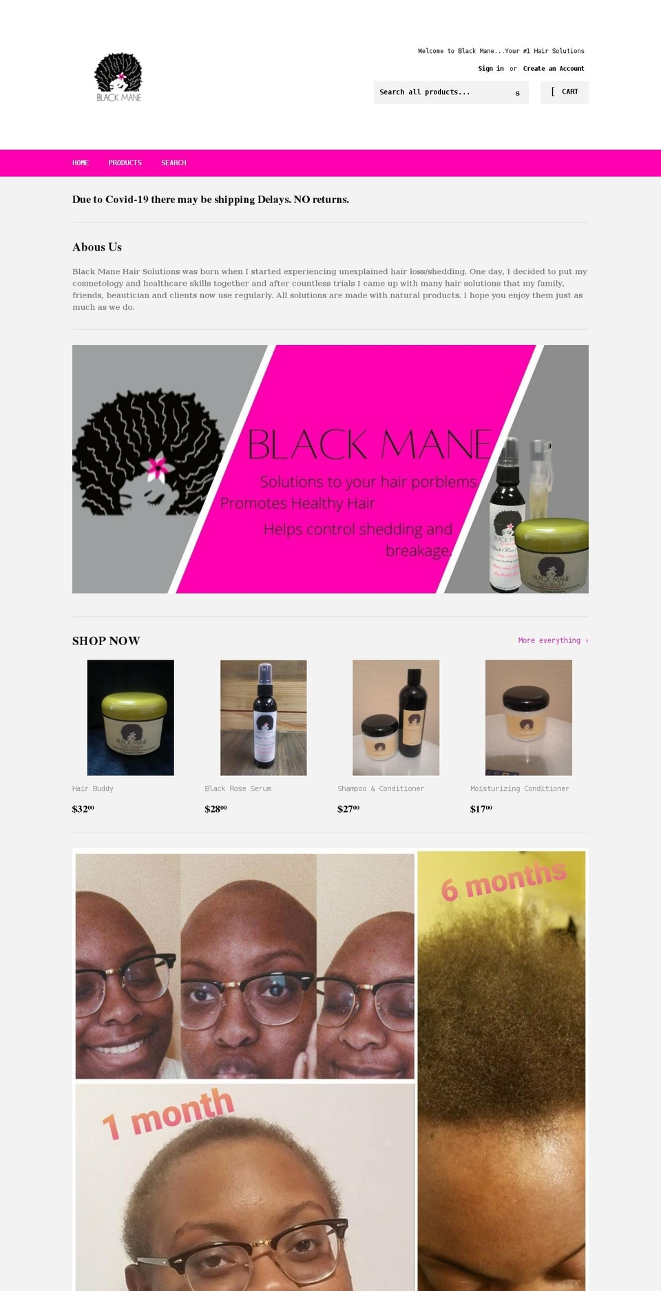 blackmanesolutions.com shopify website screenshot