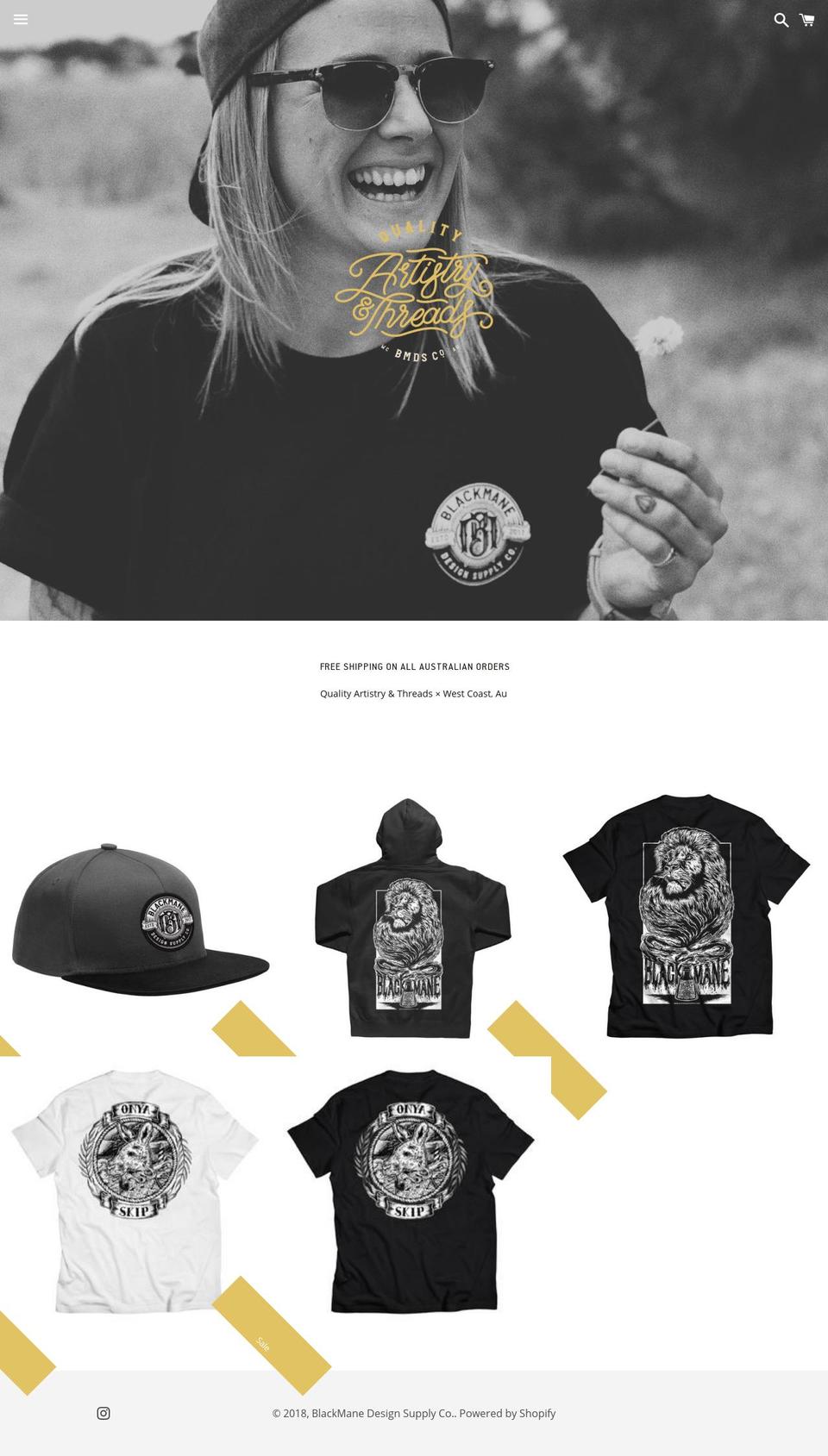 blackmanesupply.com — Shopify storefront screenshot