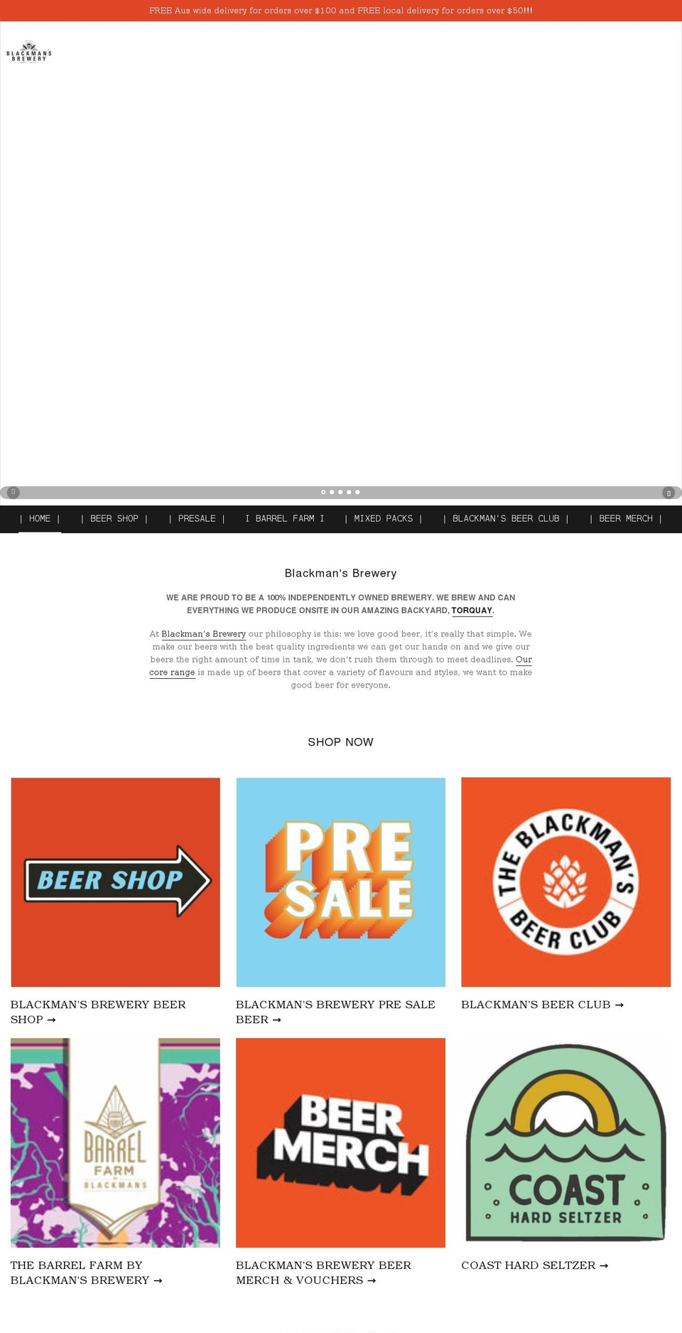 blackmansbeer.com shopify website screenshot