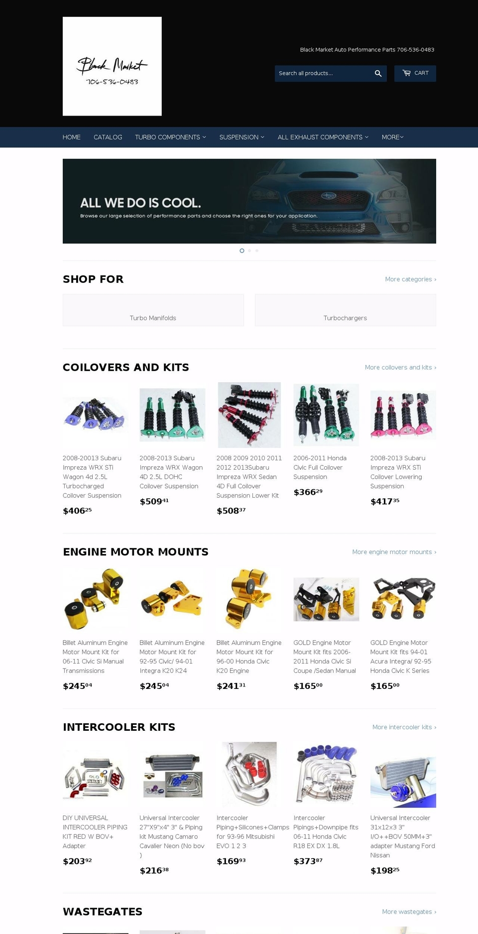 blackmarketauto.com — Shopify storefront screenshot