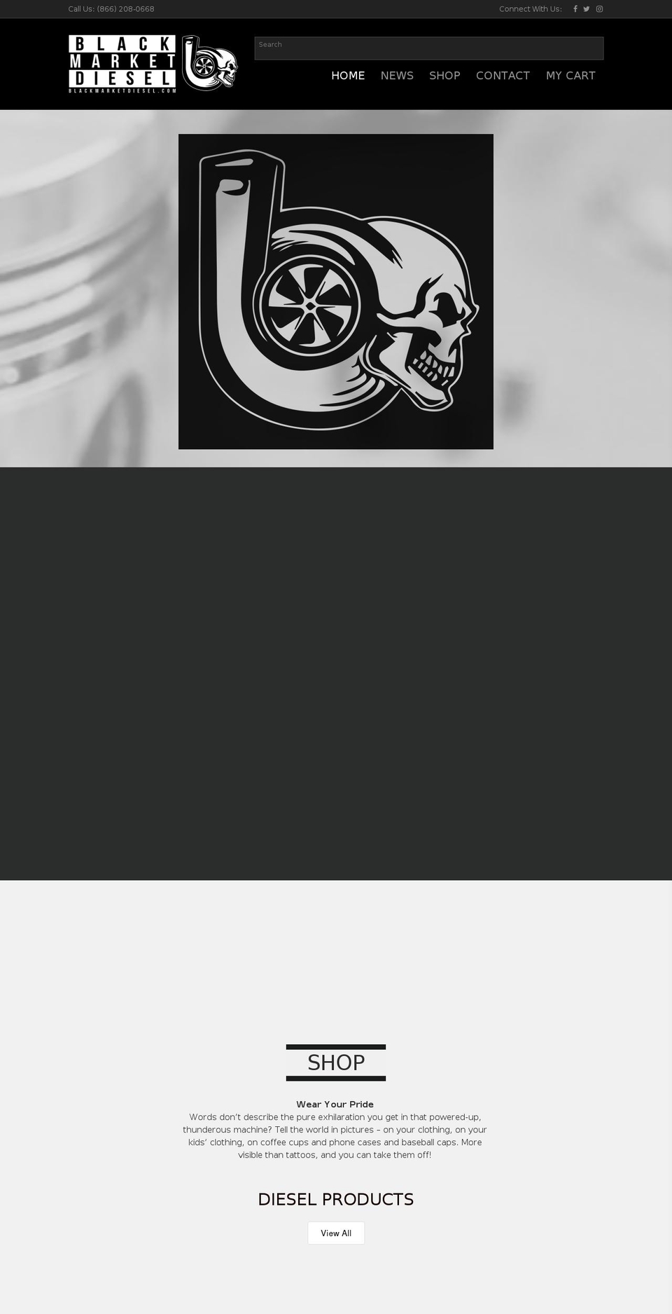blackmarketdiesel.com — Shopify storefront screenshot