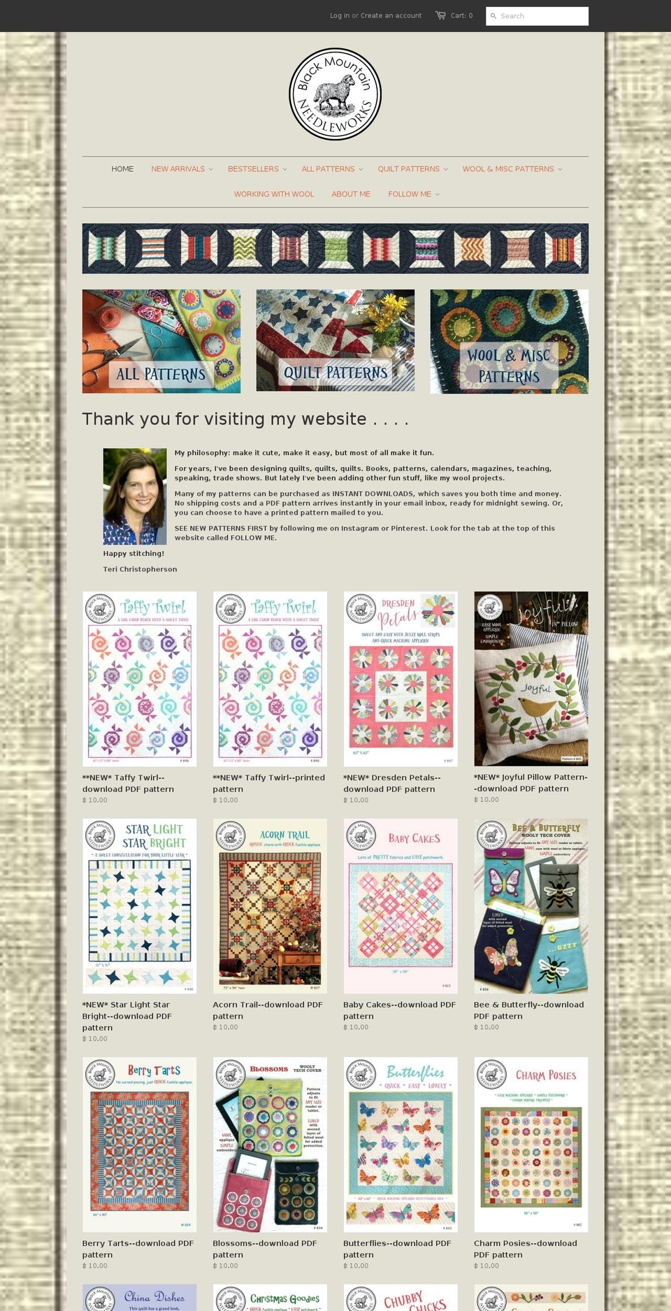 blackmountainneedleworks.com shopify website screenshot