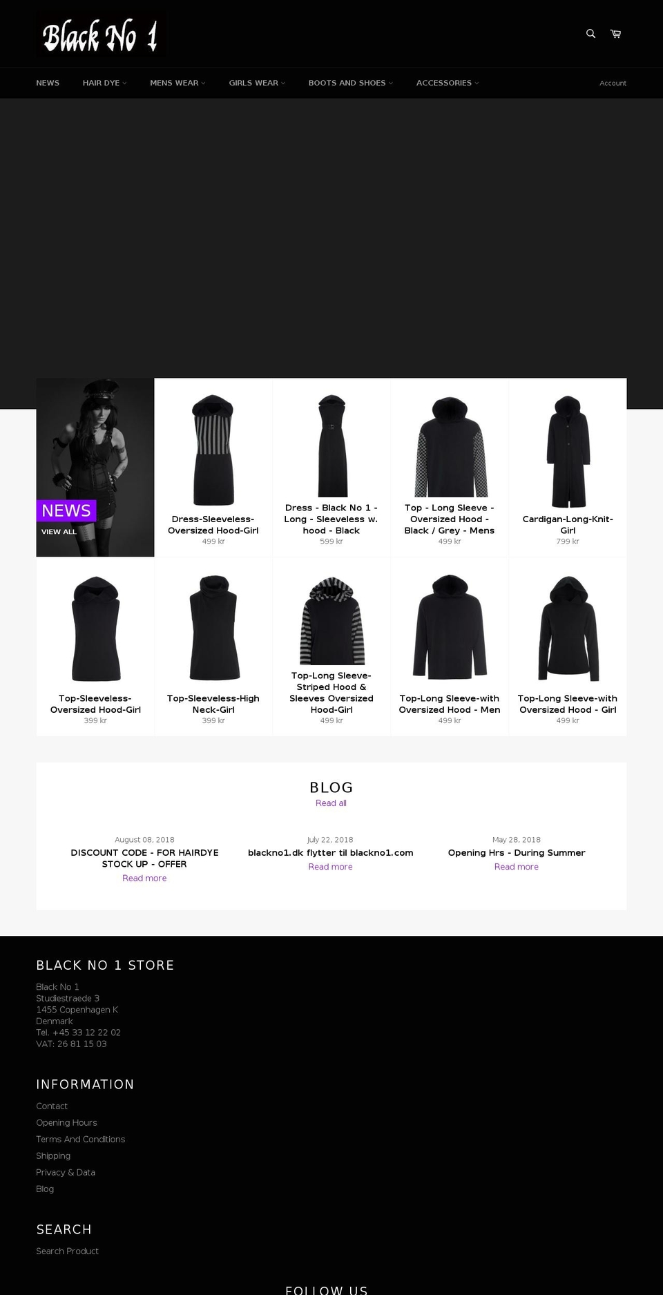 blackno1.com shopify website screenshot