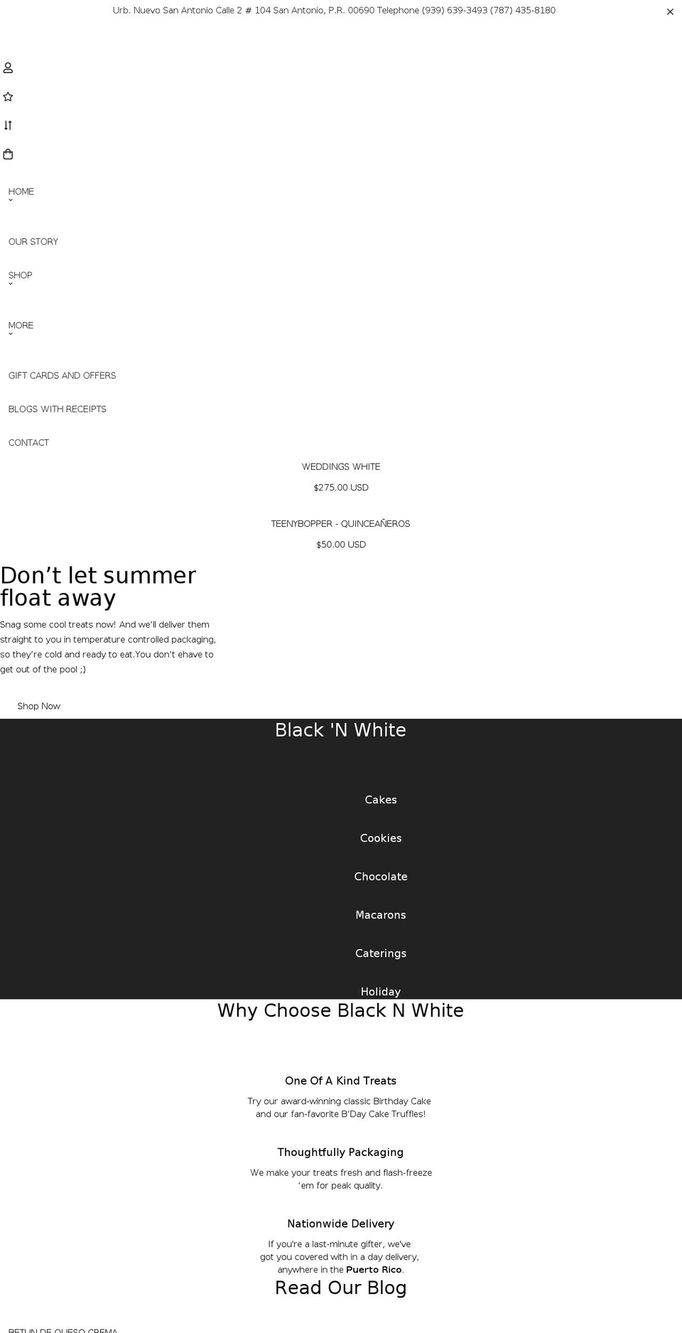 blacknwhite.store shopify website screenshot