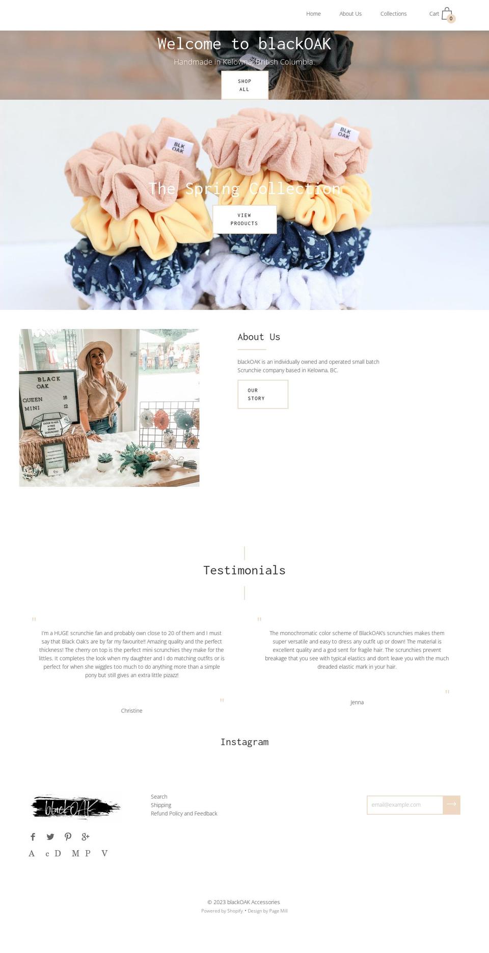 blackoakbaby.com — Shopify storefront screenshot