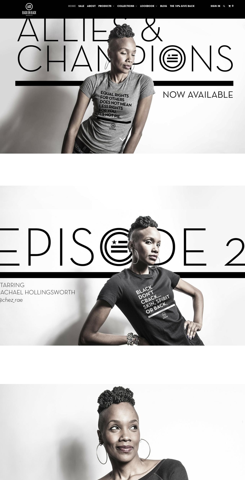 blackonblackbk.com shopify website screenshot