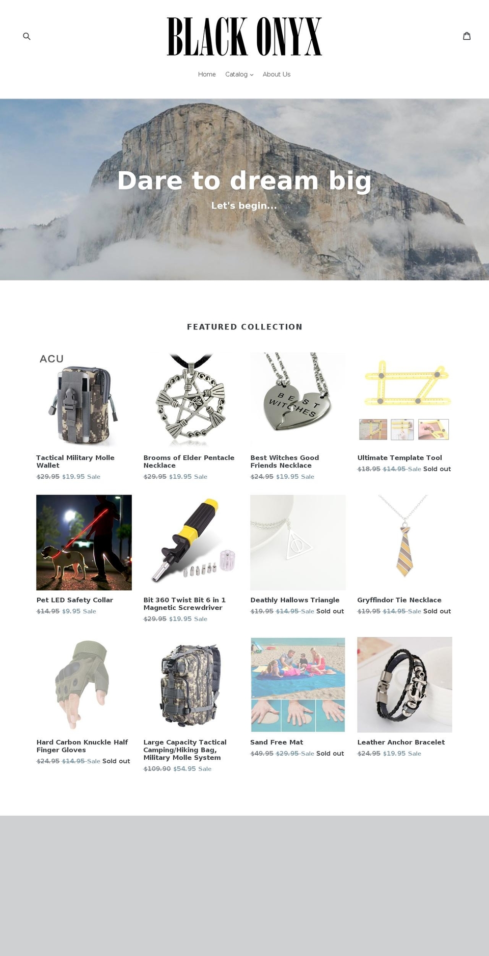blackonyxshop.com — Shopify storefront screenshot