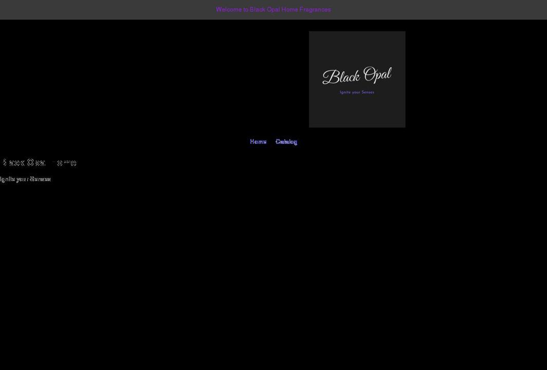 blackopalhome.com shopify website screenshot