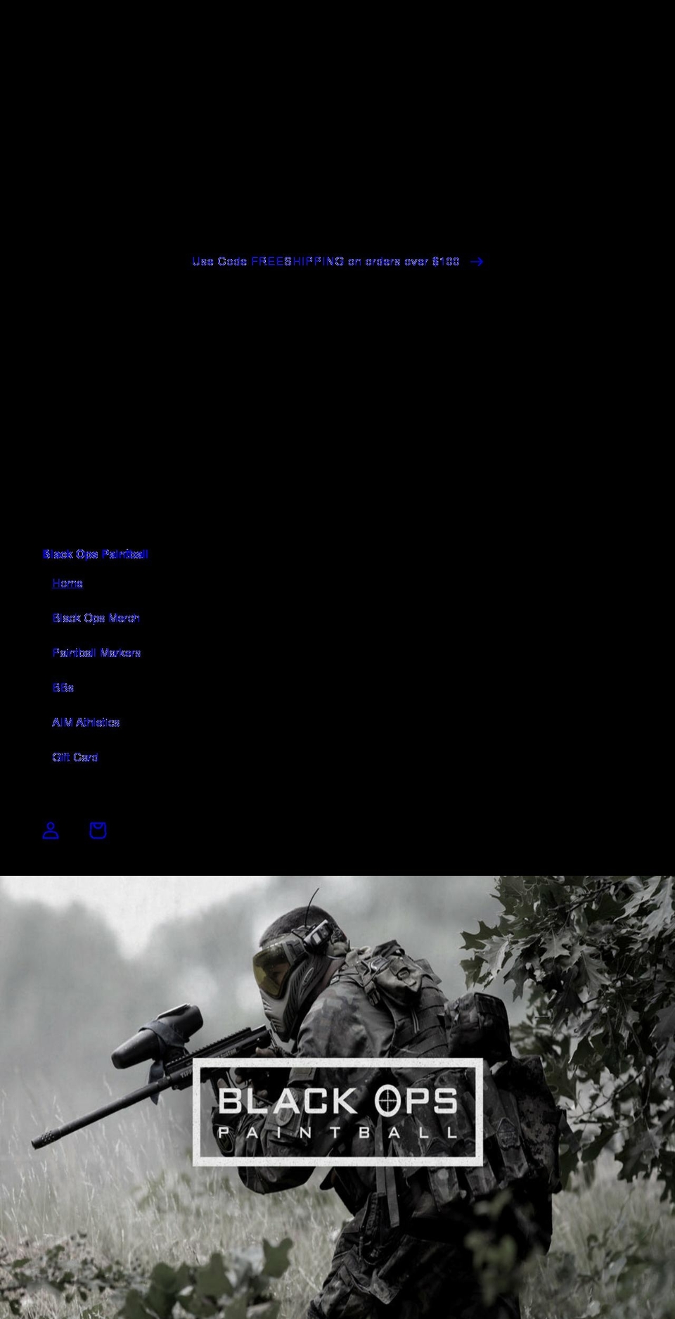 blackopswebstore.com — Shopify storefront screenshot