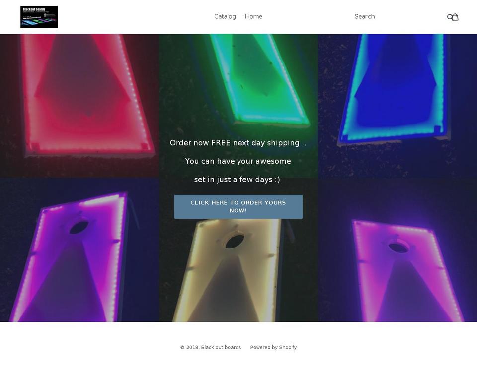 blackoutboards.com — Shopify storefront screenshot