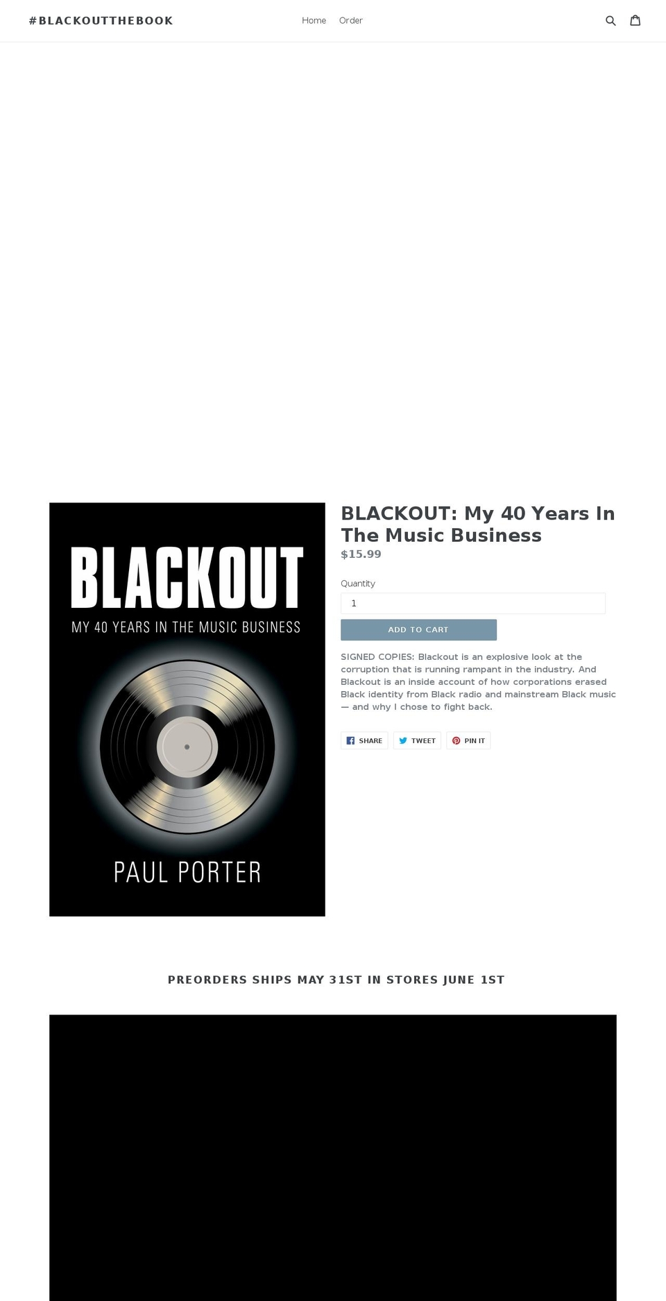 blackoutthebook.com — Shopify storefront screenshot