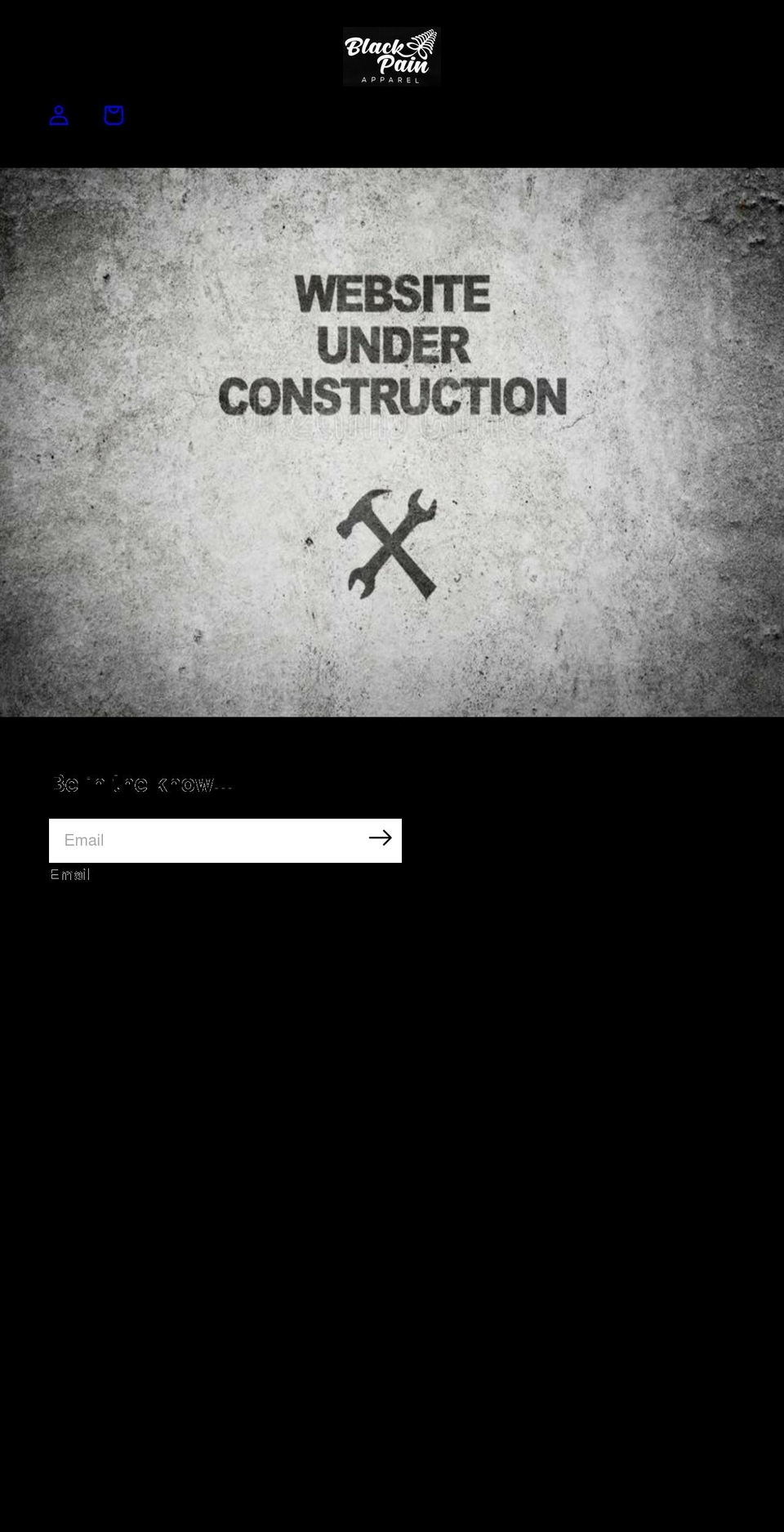 blackpainapparel.com shopify website screenshot