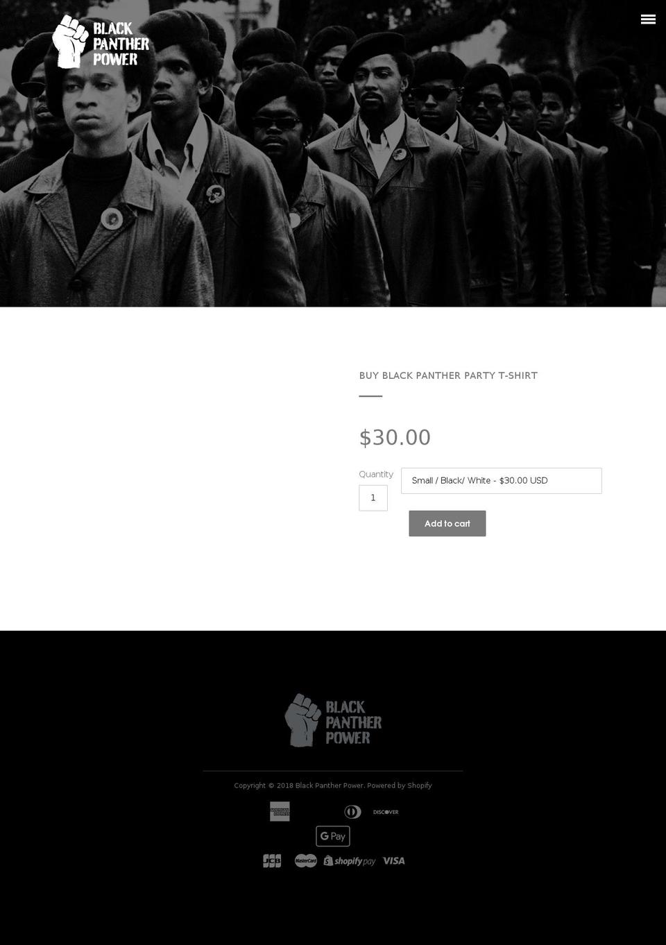 blackpantherpower.com — Shopify storefront screenshot