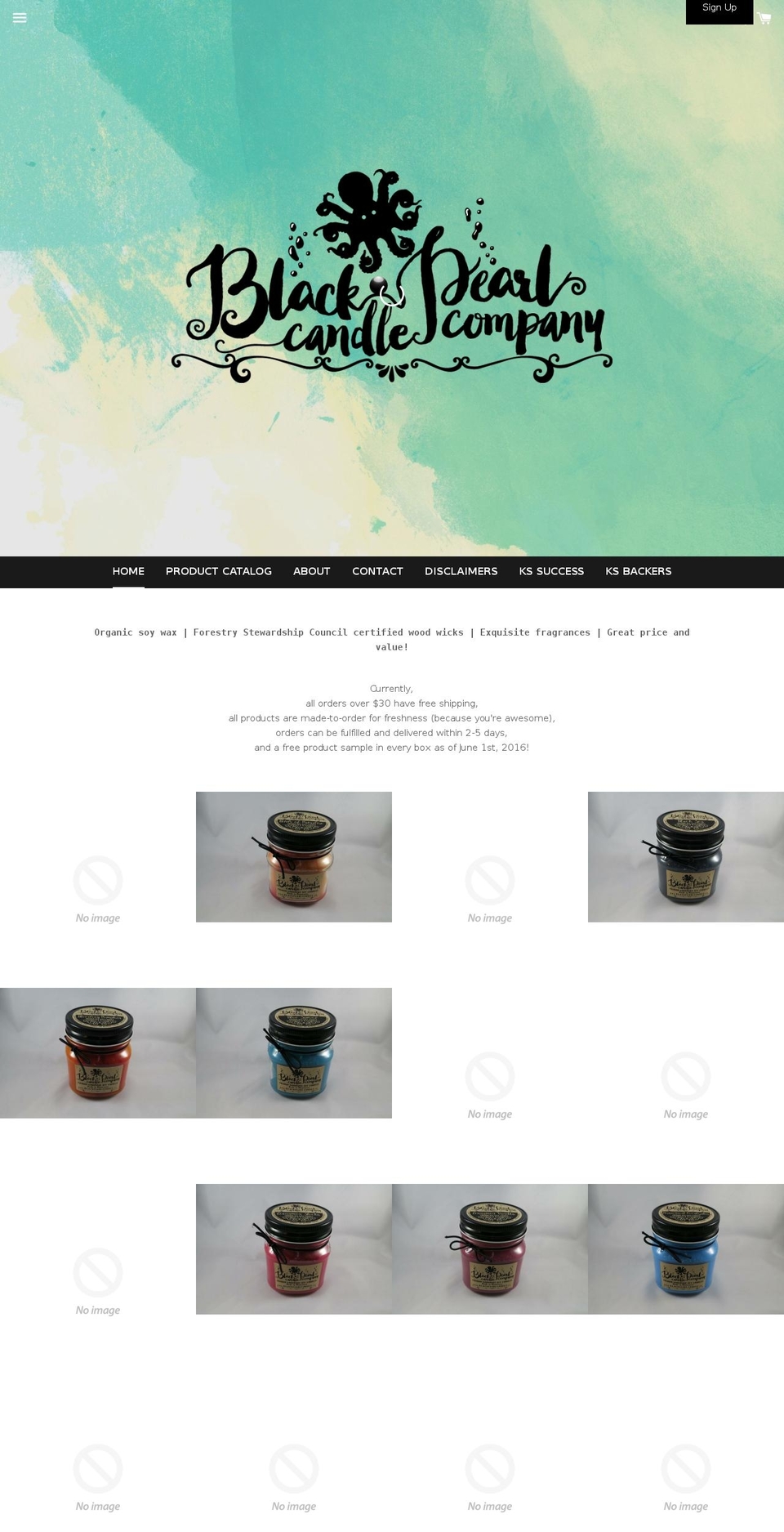 blackpearlcandle.com shopify website screenshot