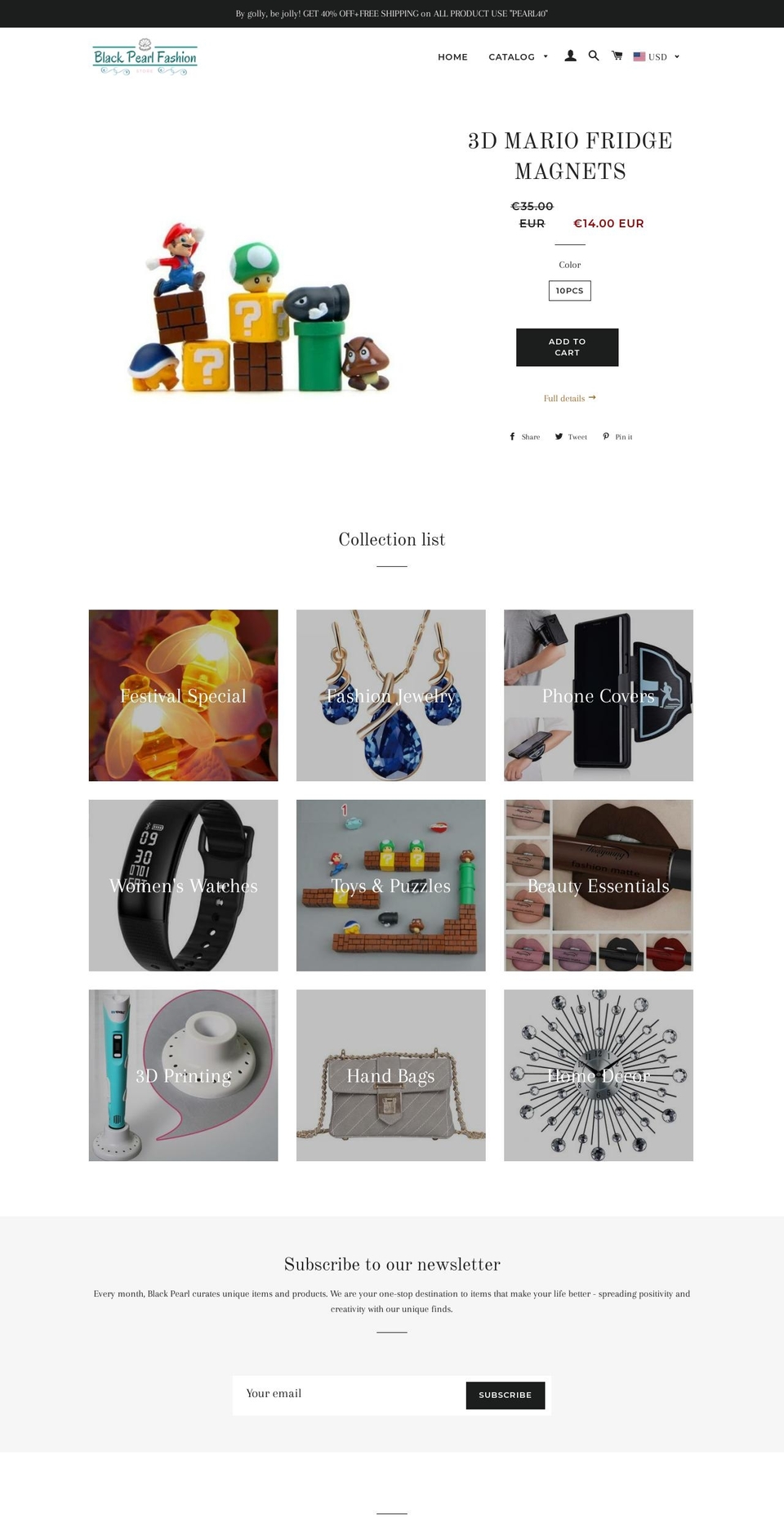 blackpearlfashion.com — Shopify storefront screenshot