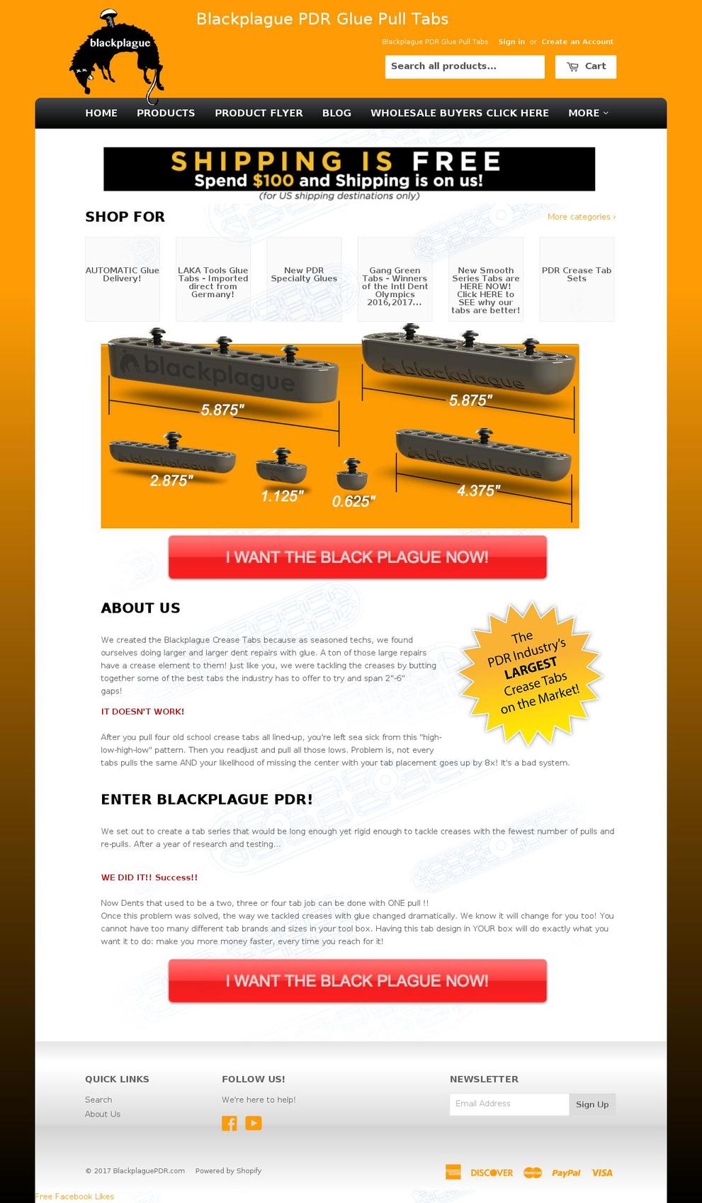 blackplaguepdr.com shopify website screenshot