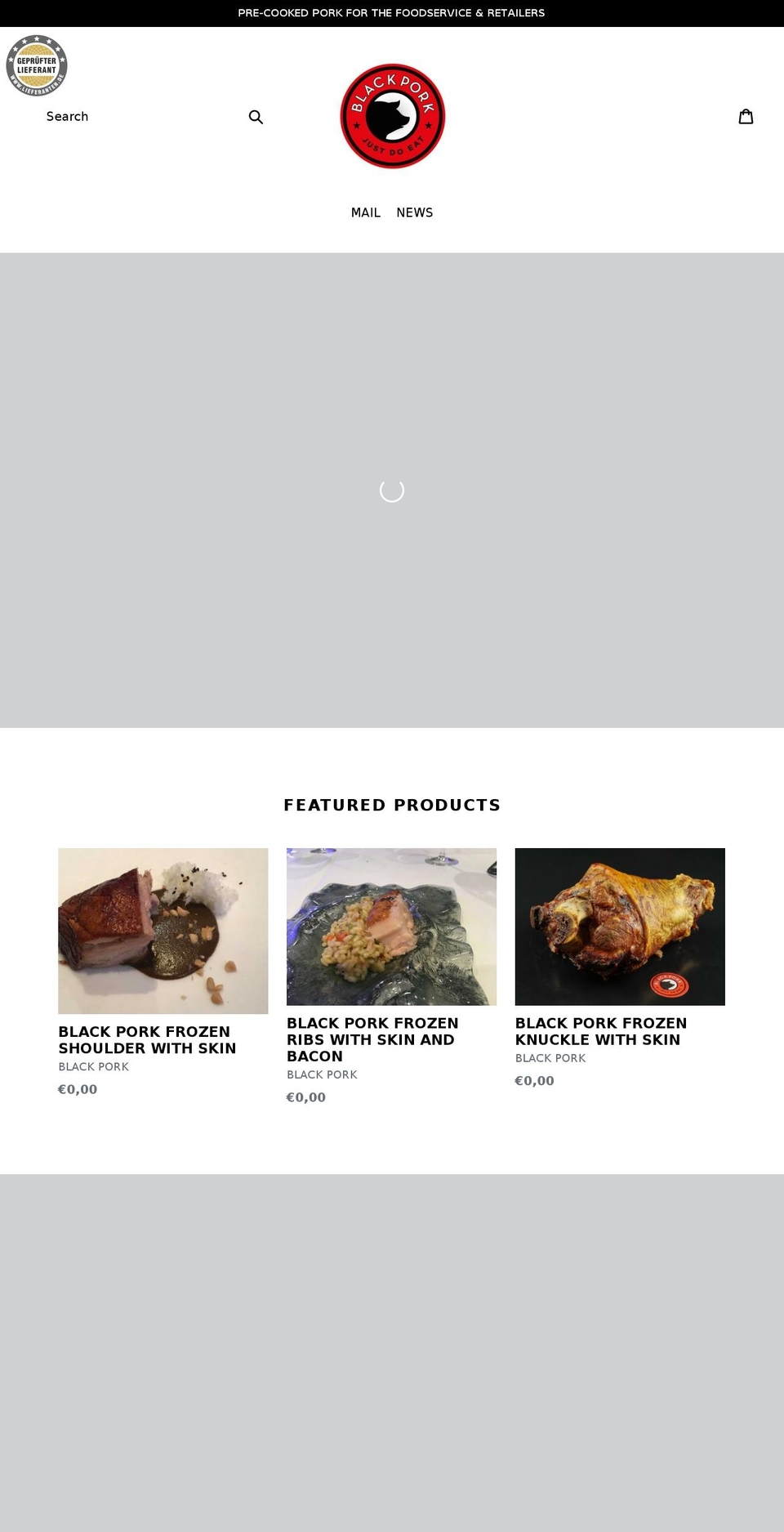 blackpork.es shopify website screenshot