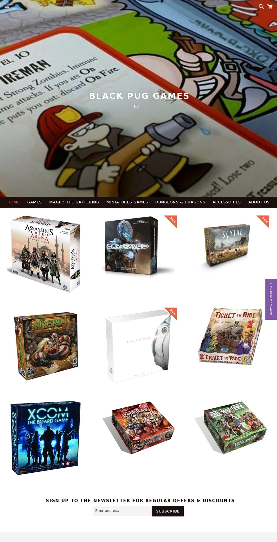 blackpuggames.com shopify website screenshot