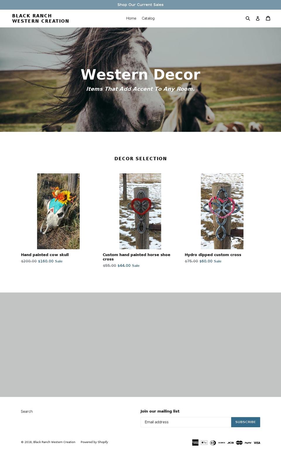 blackranchcreations.com — Shopify storefront screenshot
