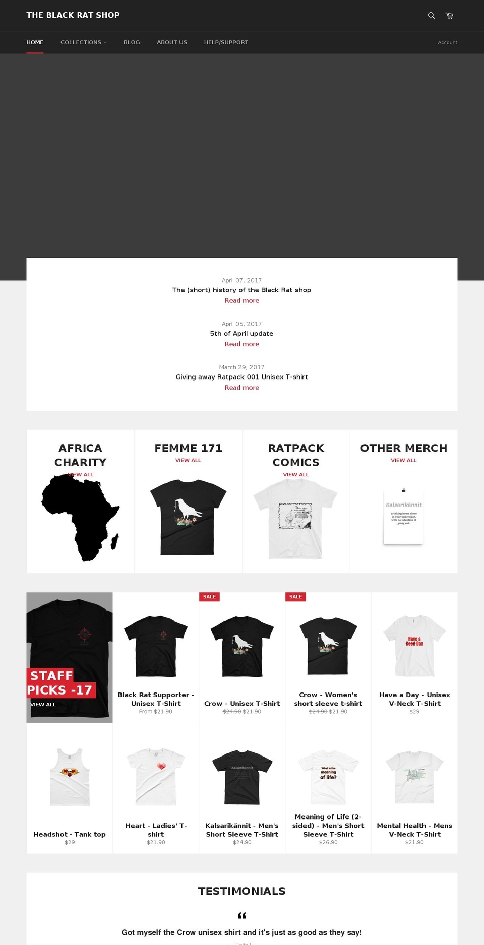 blackratshop.com shopify website screenshot
