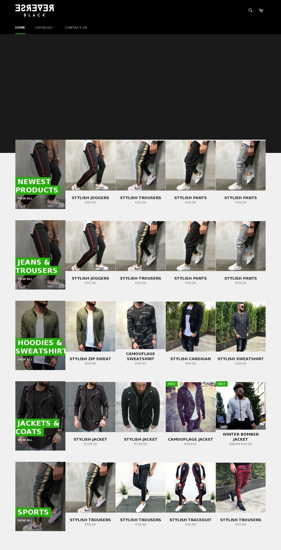 blackreverse.com — Shopify storefront screenshot